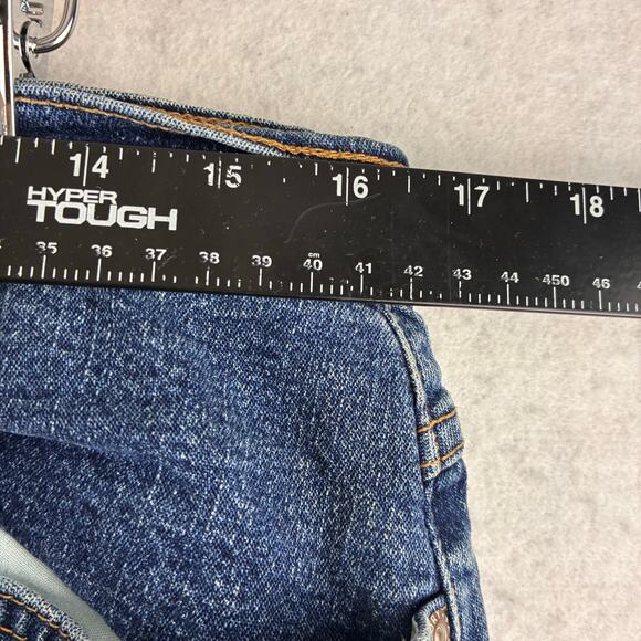 Vintage Faded Glory Straight Jeans Womens 16 Blue Cotton Stretch 32x29 Versatile - Picture 7 of 13